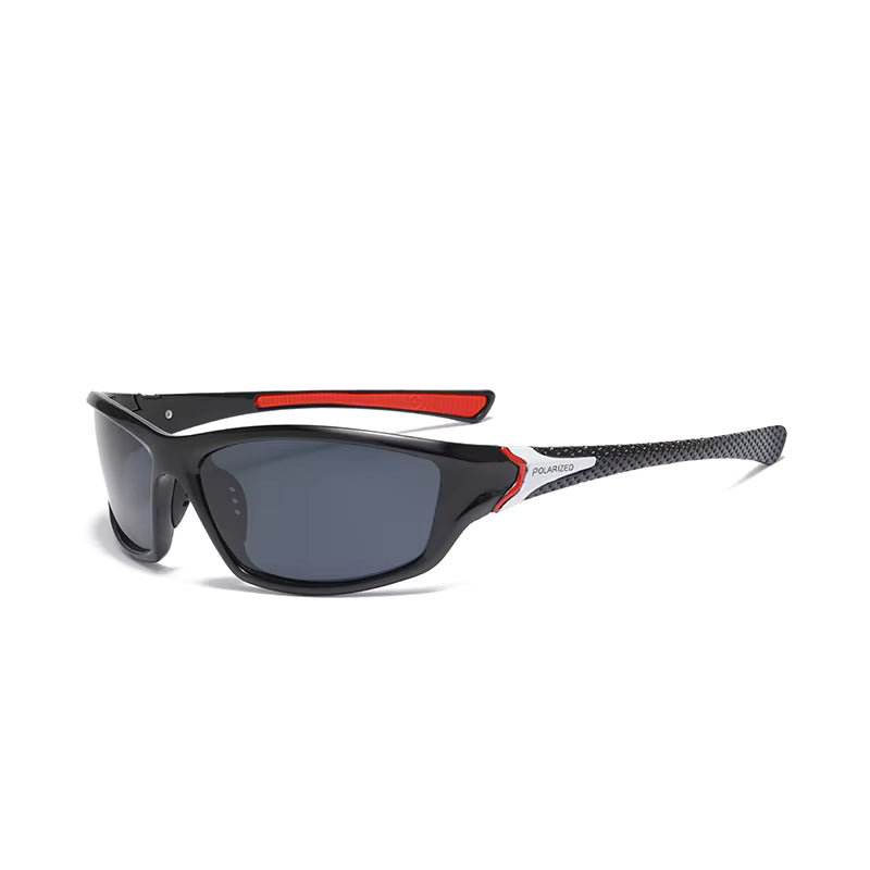 Pro-Fit Polarized Sport Sunglasses Lens- Black/Red